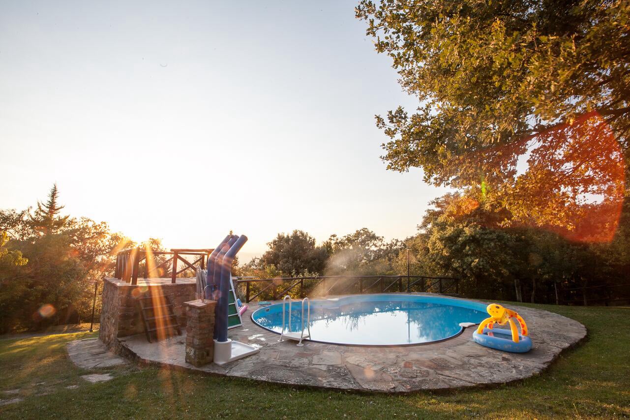 Swimming pool in the evening